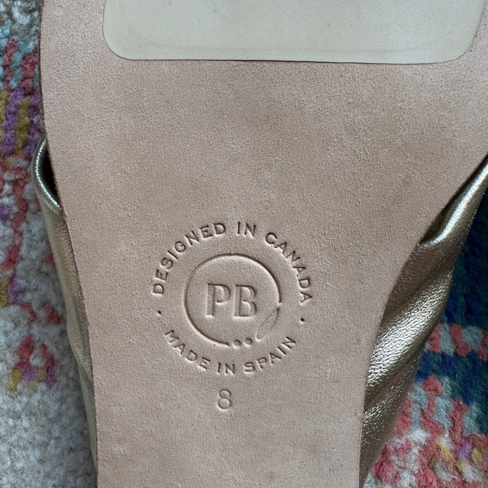 Poppy Barley Metallic Gold Women's Sandals - Picture 8 of 9